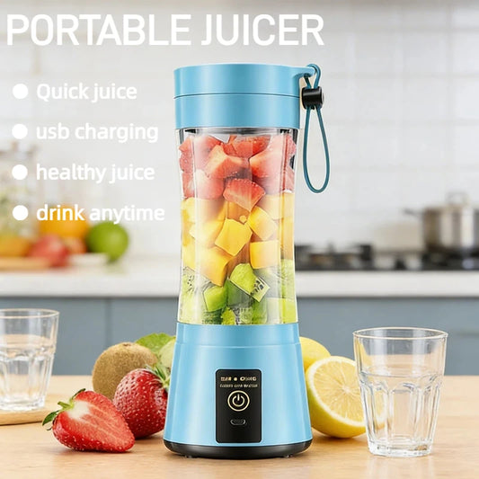 Cordless Portable Personal Size Blender - Mini Blender Make Smoothies and Shakes 380Ml BPA Free Travel Cup for Office/Home/Gym
