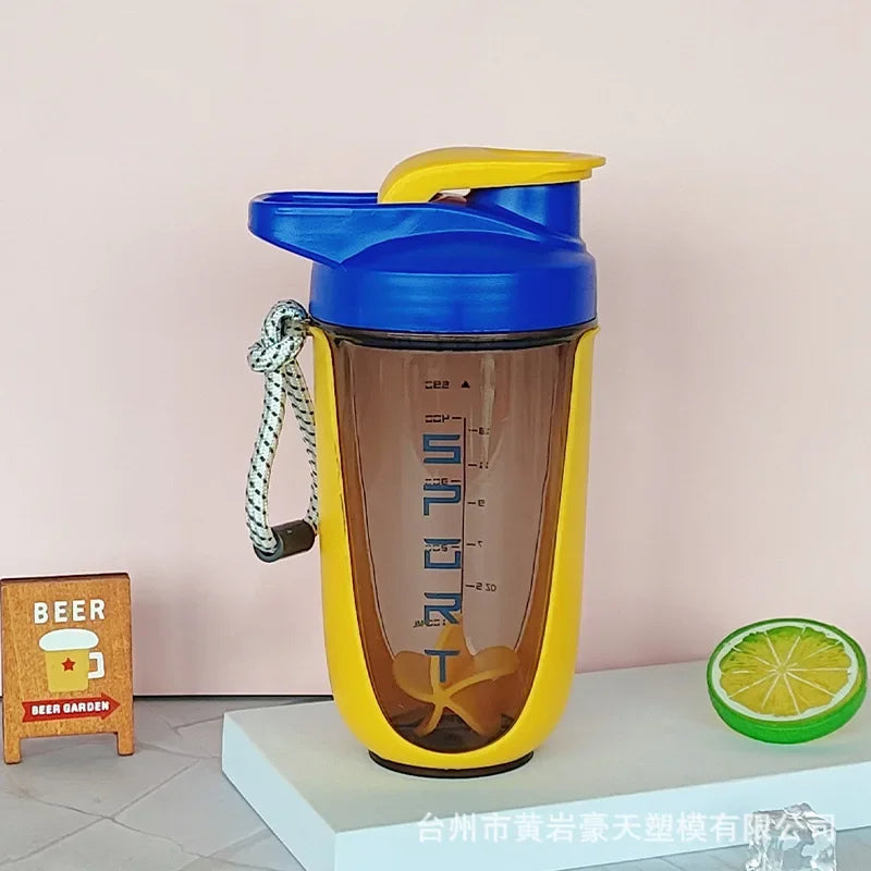 590ML Blender Shaker Bottle with Plastic Whisk Ball BPA Free Plastic Protein Shakes Leakproof for Powder Workout Gym Sport New