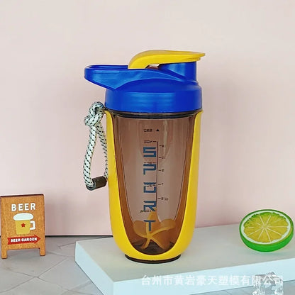 590ML Blender Shaker Bottle with Plastic Whisk Ball BPA Free Plastic Protein Shakes Leakproof for Powder Workout Gym Sport New