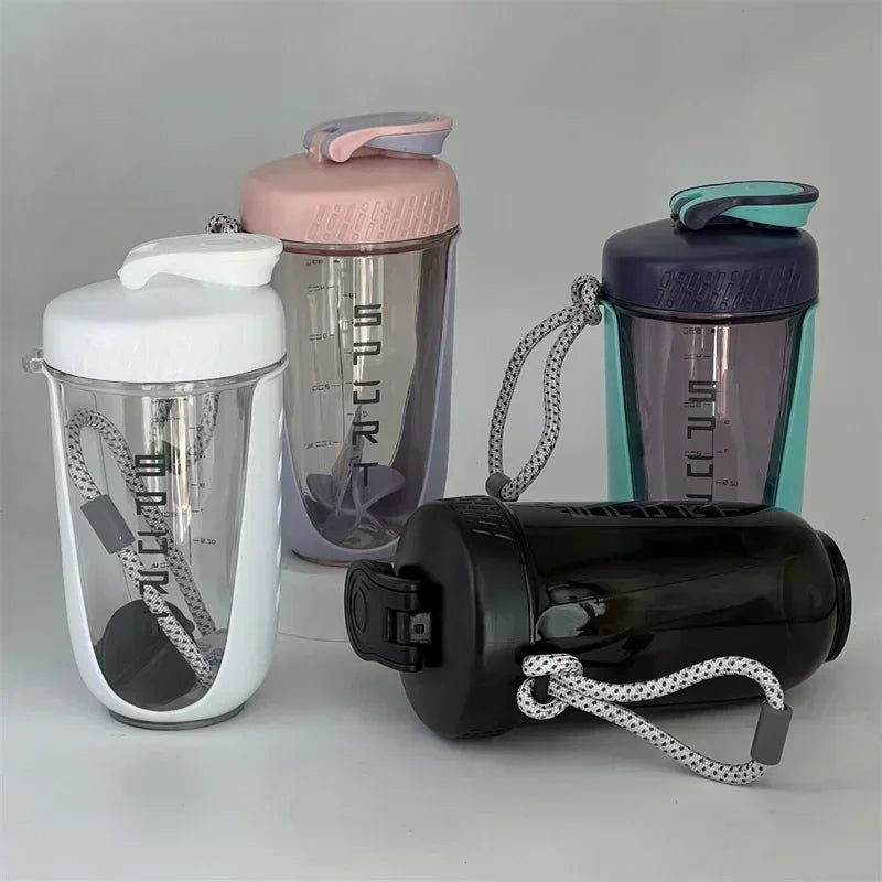 590ML Blender Shaker Bottle with Plastic Whisk Ball BPA Free Plastic Protein Shakes Leakproof for Powder Workout Gym Sport New