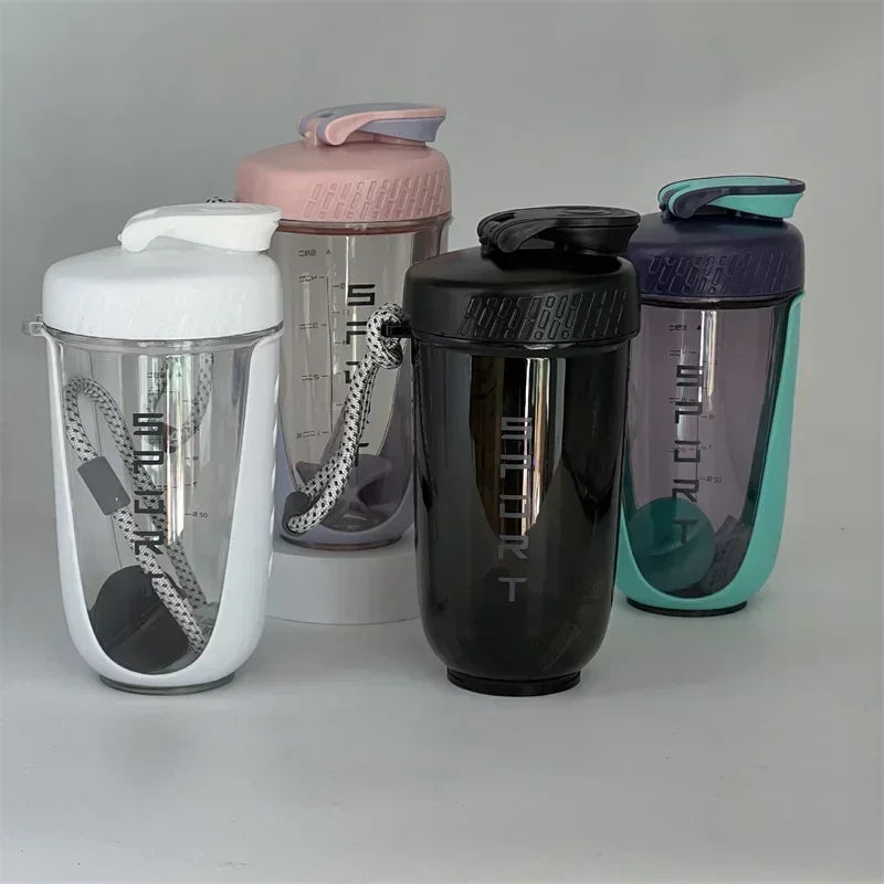 590ML Blender Shaker Bottle with Plastic Whisk Ball BPA Free Plastic Protein Shakes Leakproof for Powder Workout Gym Sport New
